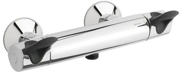 Damixa Thermixa 300 Duschmischer mit Pflegegriff, Chrom/Schwarz